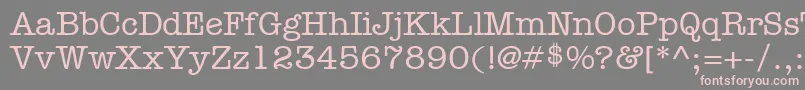 KeyboardAlternateSsiMediumAlternate Font – Pink Fonts on Gray Background