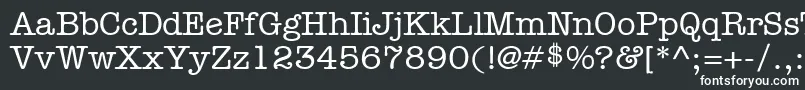 KeyboardAlternateSsiMediumAlternate-fontti – valkoiset fontit mustalla taustalla