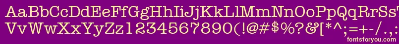 KeyboardAlternateSsiMediumAlternate Font – Yellow Fonts on Purple Background