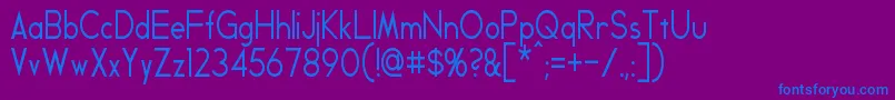 Czcionka GeddesCondensed – niebieskie czcionki na fioletowym tle