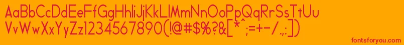 GeddesCondensed Font – Red Fonts on Orange Background