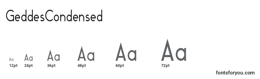 GeddesCondensed Font Sizes