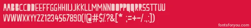 PeachMilk Font – Pink Fonts on Red Background
