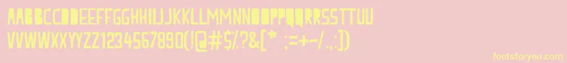 PeachMilk Font – Yellow Fonts on Pink Background