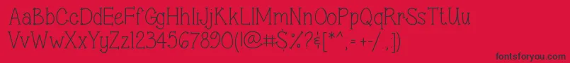 SweetSassySerif Font – Black Fonts on Red Background