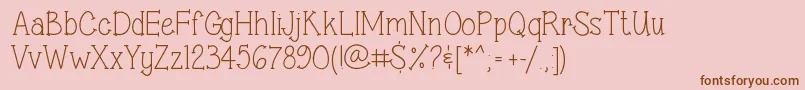 SweetSassySerif Font – Brown Fonts on Pink Background