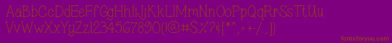 Lisätietoja SweetSassySerif-fontista SweetSassySerif-fontti – ruskeat fontit violetilla taustalla