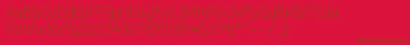 Fonte SweetSassySerif – fontes marrons em um fundo vermelho