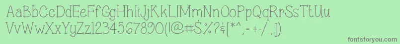 SweetSassySerif Font – Gray Fonts on Green Background