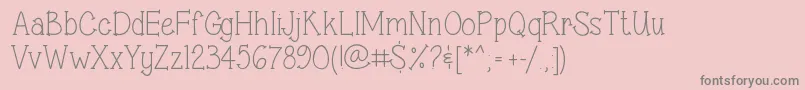 SweetSassySerif Font – Gray Fonts on Pink Background