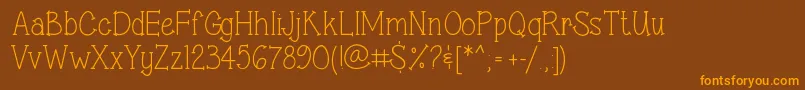 Шрифт SweetSassySerif – оранжевые шрифты на коричневом фоне