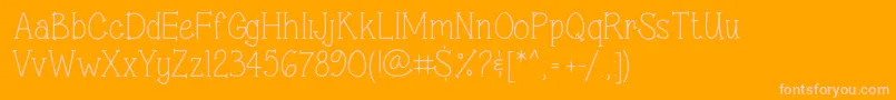 SweetSassySerif Font – Pink Fonts on Orange Background