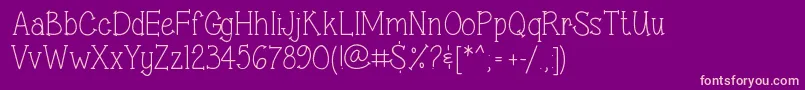 SweetSassySerif Font – Pink Fonts on Purple Background