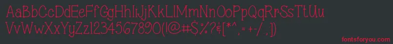 SweetSassySerif Font – Red Fonts on Black Background