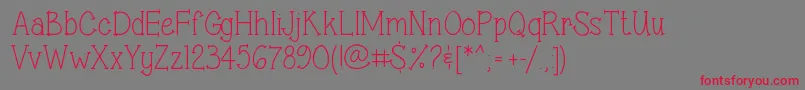 SweetSassySerif Font – Red Fonts on Gray Background