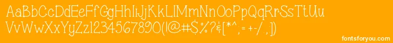 SweetSassySerif Font – White Fonts on Orange Background