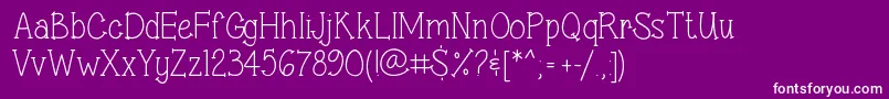 SweetSassySerif Font – White Fonts on Purple Background