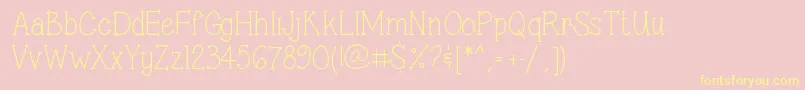 SweetSassySerif Font – Yellow Fonts on Pink Background