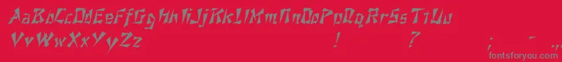 NixonItalic Font – Gray Fonts on Red Background