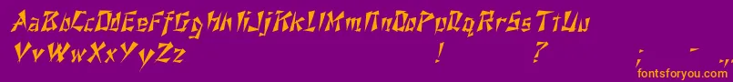 NixonItalic Font – Orange Fonts on Purple Background