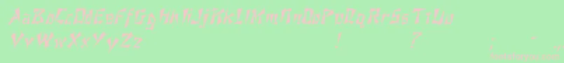 Fonte NixonItalic – fontes rosa em um fundo verde