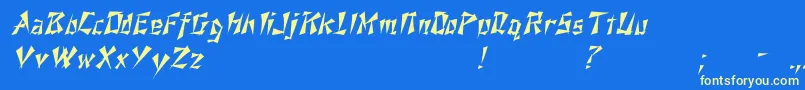 Fonte NixonItalic – fontes amarelas em um fundo azul