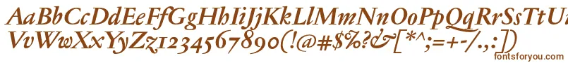 JannontextosfBolditalic Font – Brown Fonts on White Background