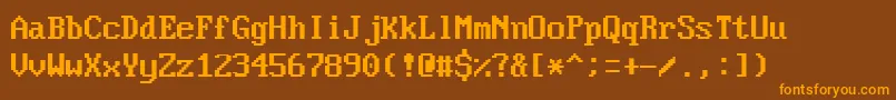 Шрифт VideoTerminalScreen – оранжевые шрифты на коричневом фоне