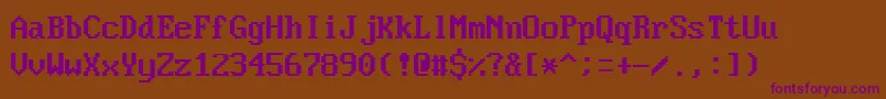 Czcionka VideoTerminalScreen – fioletowe czcionki na brązowym tle