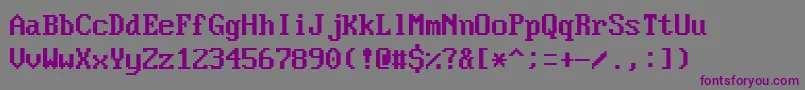 VideoTerminalScreen Font – Purple Fonts on Gray Background
