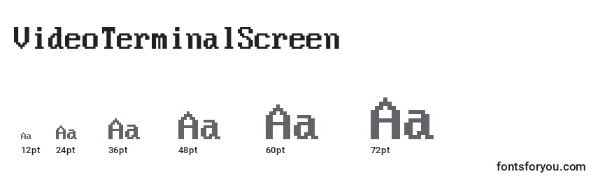 Tamanhos de fonte VideoTerminalScreen