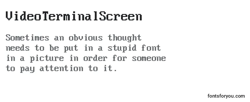 Обзор шрифта VideoTerminalScreen