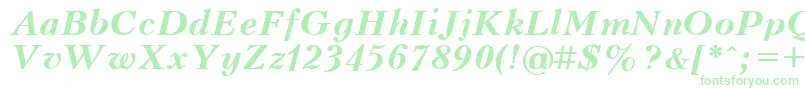 UkrainianpeterburgBolditalic Font – Green Fonts on White Background