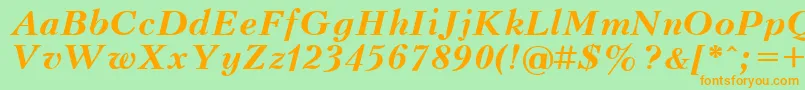 fuente UkrainianpeterburgBolditalic – Fuentes Naranjas Sobre Fondo Verde