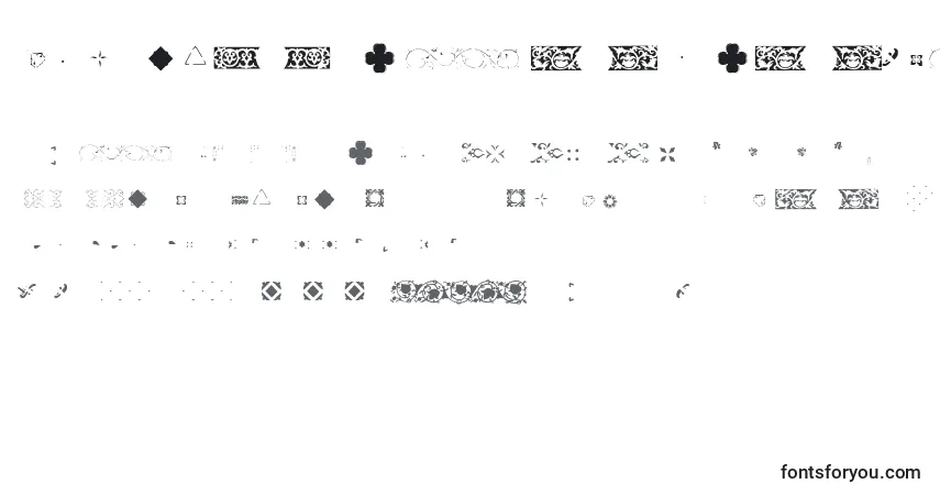 Czcionka Pfornmtreasures2Layer4 – alfabet, cyfry, specjalne znaki
