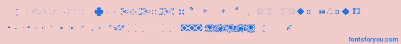 Pfornmtreasures2Layer4-Schriftart – Blaue Schriften auf rosa Hintergrund