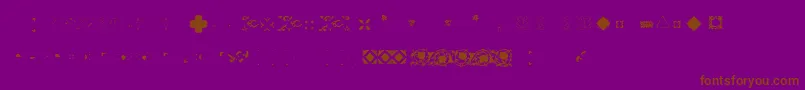Lisätietoja Pfornmtreasures2Layer4-fontista Pfornmtreasures2Layer4-fontti – ruskeat fontit violetilla taustalla