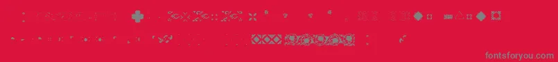 Шрифт Pfornmtreasures2Layer4 – серые шрифты на красном фоне