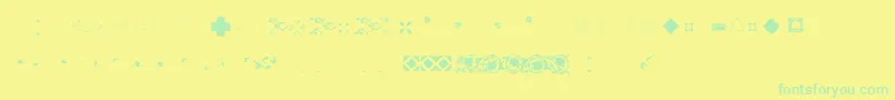 Pfornmtreasures2Layer4-Schriftart – Grüne Schriften auf gelbem Hintergrund