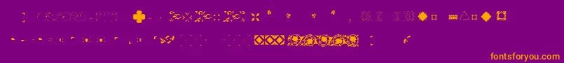 Шрифт Pfornmtreasures2Layer4 – оранжевые шрифты на фиолетовом фоне
