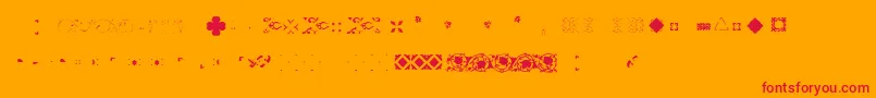 Pfornmtreasures2Layer4 Font – Red Fonts on Orange Background