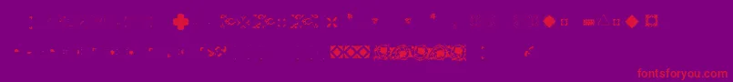 Pfornmtreasures2Layer4 Font – Red Fonts on Purple Background
