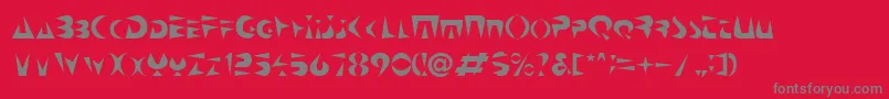 Neospaci Font – Gray Fonts on Red Background