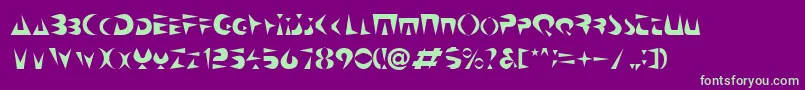 Neospaci Font – Green Fonts on Purple Background