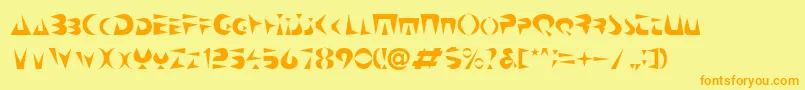 Neospaci Font – Orange Fonts on Yellow Background