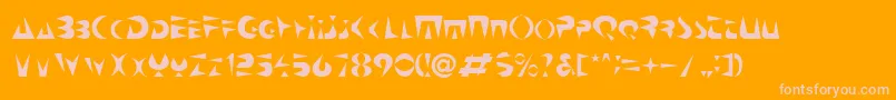 Neospaci Font – Pink Fonts on Orange Background