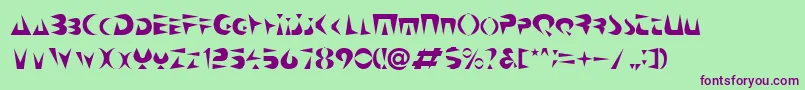 Neospaci-fontti – violetit fontit vihreällä taustalla