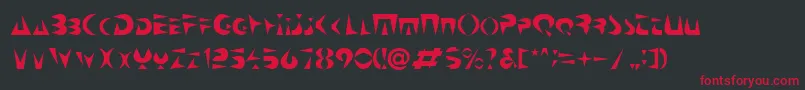 Neospaci Font – Red Fonts on Black Background