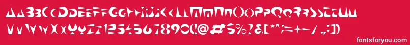 Neospaci Font – White Fonts on Red Background
