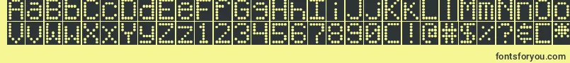 DjbUpOnTheScoreboard Font – Black Fonts on Yellow Background